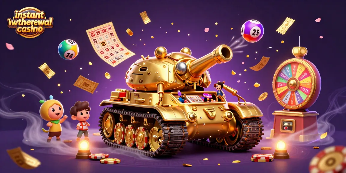 Play at an instant withdrawal casino with fast payouts amidst a vibrant scene of gaming excitement.